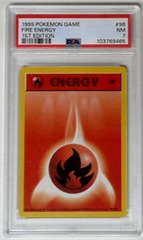 V1583: 1999: Fire Energy: 98/102: 1st Edition: Base Set: PSA: 7: NM: 103769465